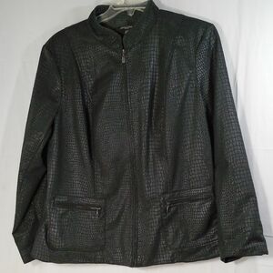 Notations ,  Dark Textured Bomber Jacket